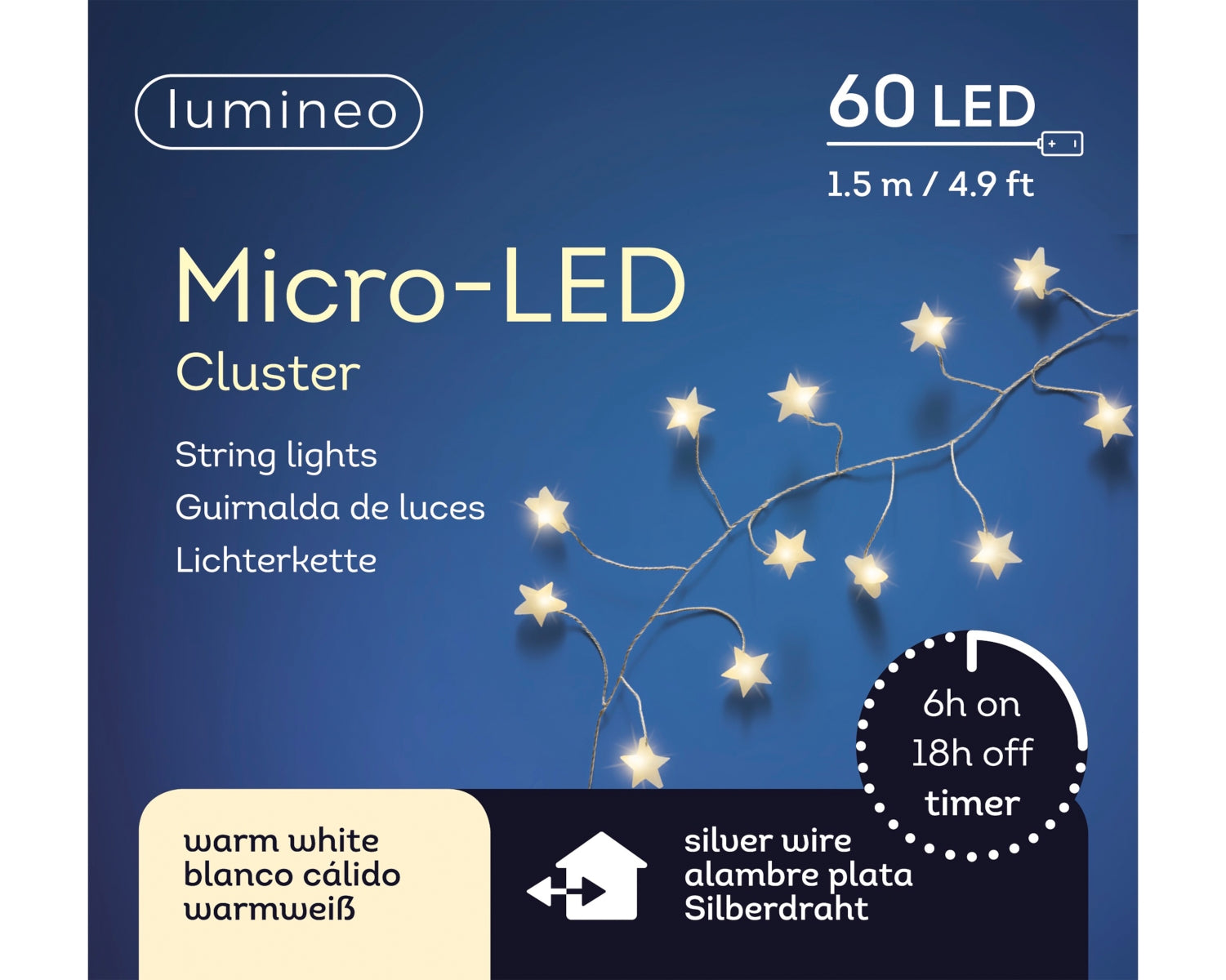 Lumineo Micro LED Clusterbeleuchtung 150 cm Lifestyle 1