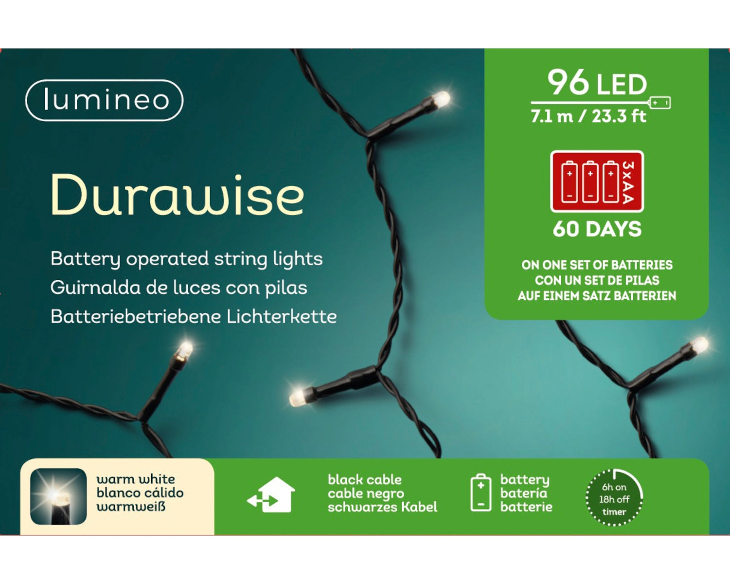 Lumineo Durawise Basic Beleuchtung schwarz 710 cm