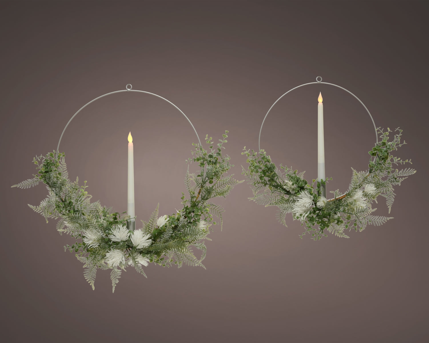 Lumineo LED Kranz Indoor 16 x 27 cm Set2