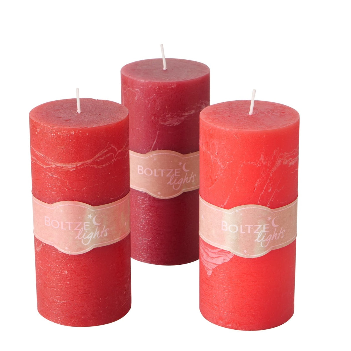 Boltze Stumpenkerze rot sortiert 15 x 7 cm (1 Stück)