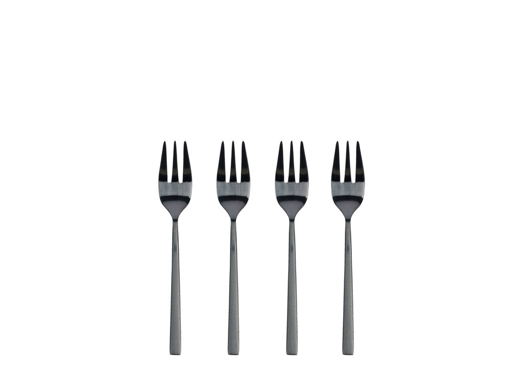 Bitz Kuchengabelset schwarz matt 14,5 cm 4tlg.