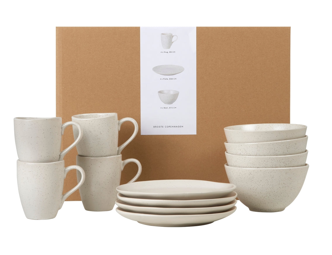Broste Copenhagen NORDIC VANILLA Frühstücksset 12tlg