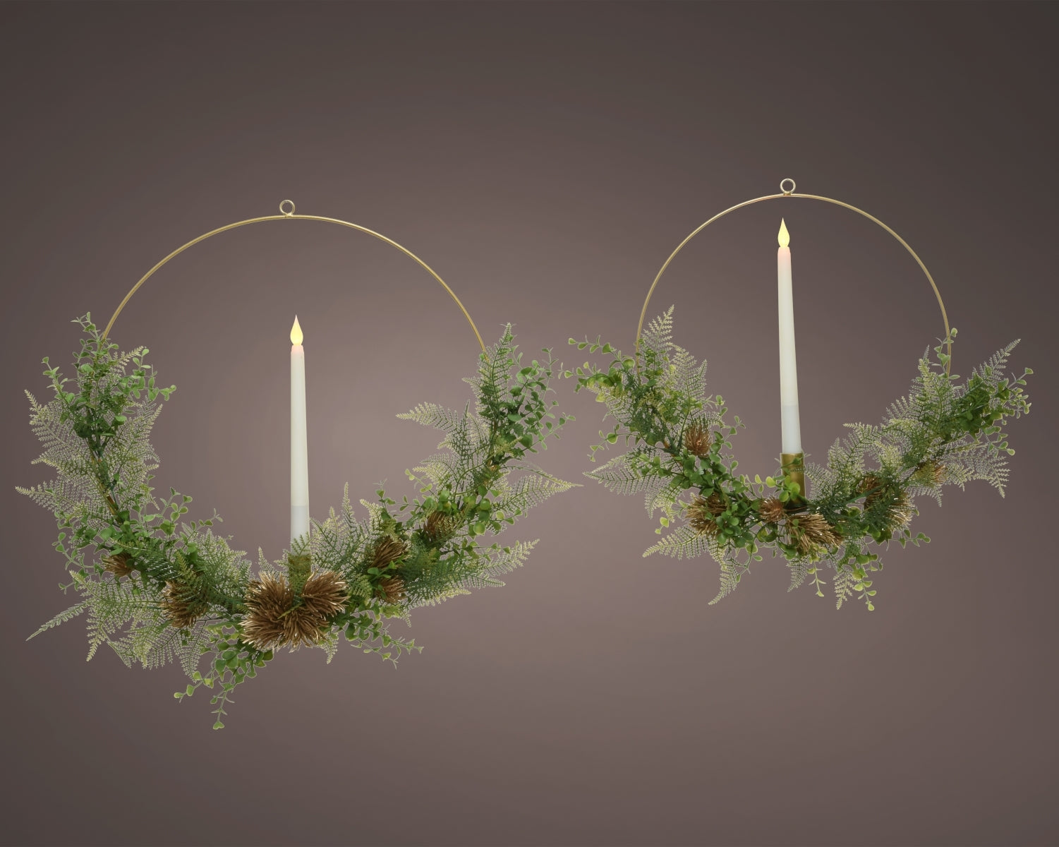 Lumineo LED Kranz Indoor 28 x 8 grün gold cm 1 Stück