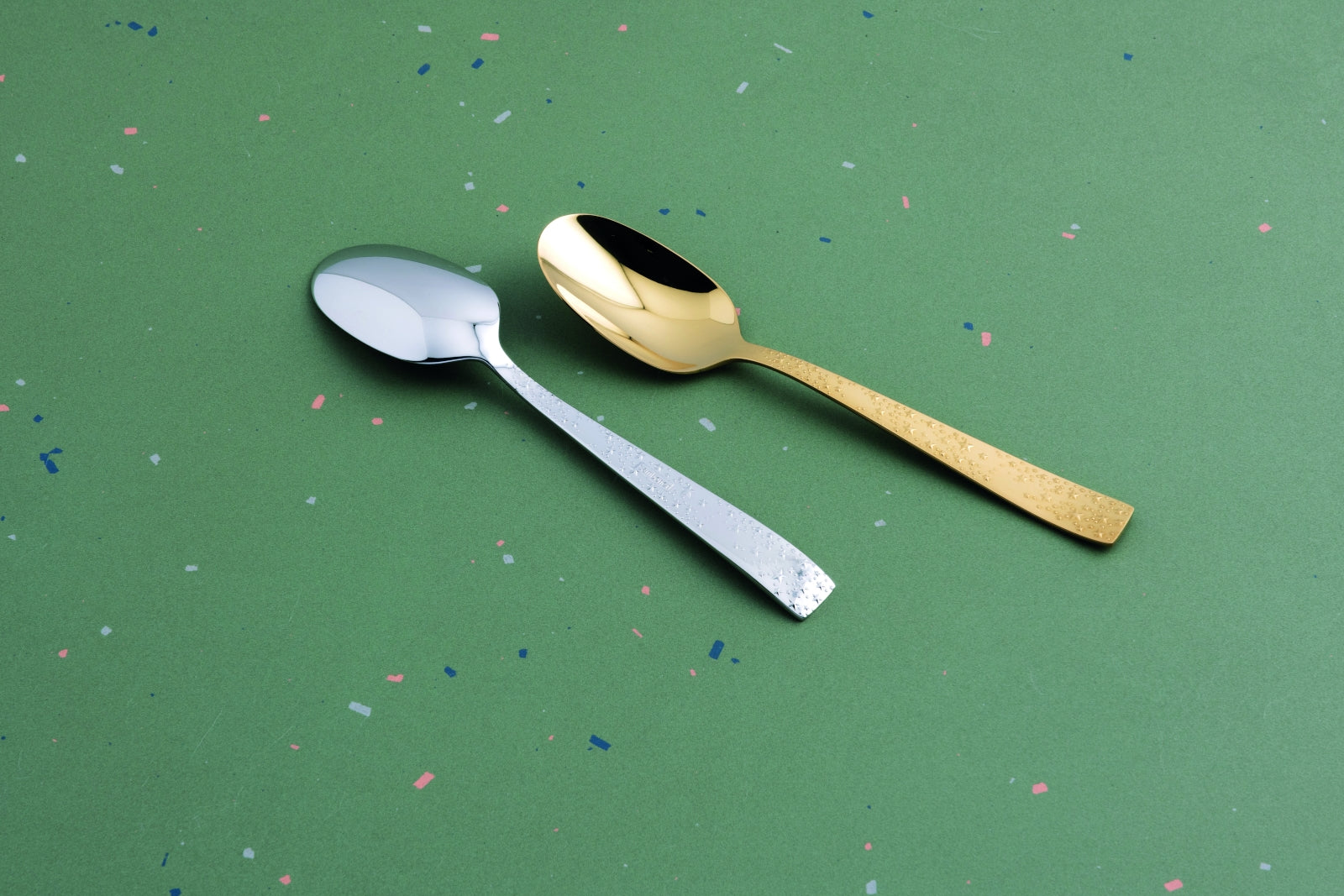 Sambonet Cometa Edelstahl/PVD Gold Mokkalöffel Set 6