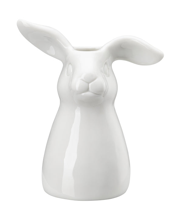 Hutschenreuther Hasen-Vase weiss 11 cm Freisteller