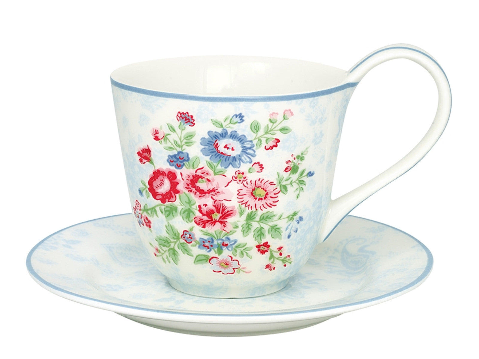 Greengate Ailis Tasse mit Untertasse white 270 ml Freisteller 