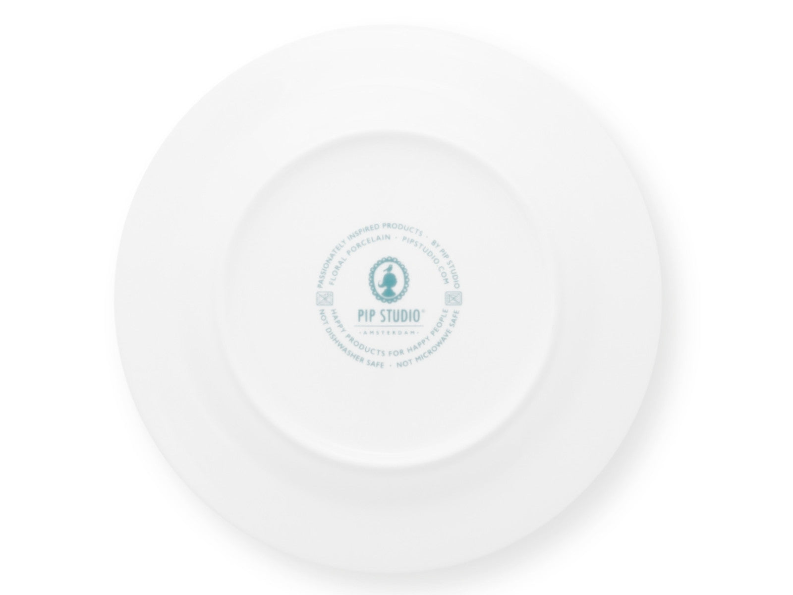 PIP STUDIO Flower Fest. Scallop Teller LightBlue/red 26,5cm Freisteller 2