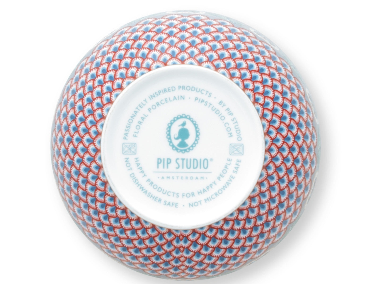 PIP STUDIO Flower Festival Scallop Deco Bowl Light Blue 18cm Freisteller 2