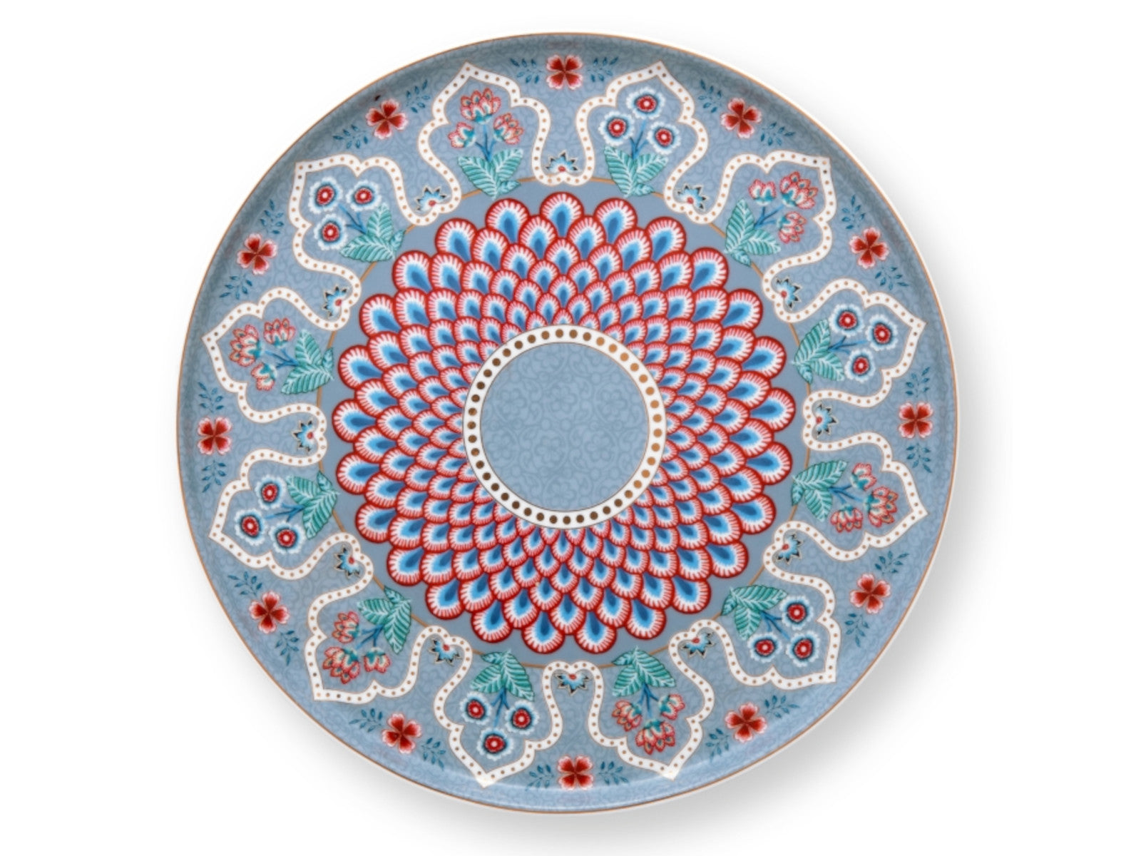 PIP STUDIO Flower Fest.Scallop mini Tortenplatte Deco LB 21cm Freisteller 2