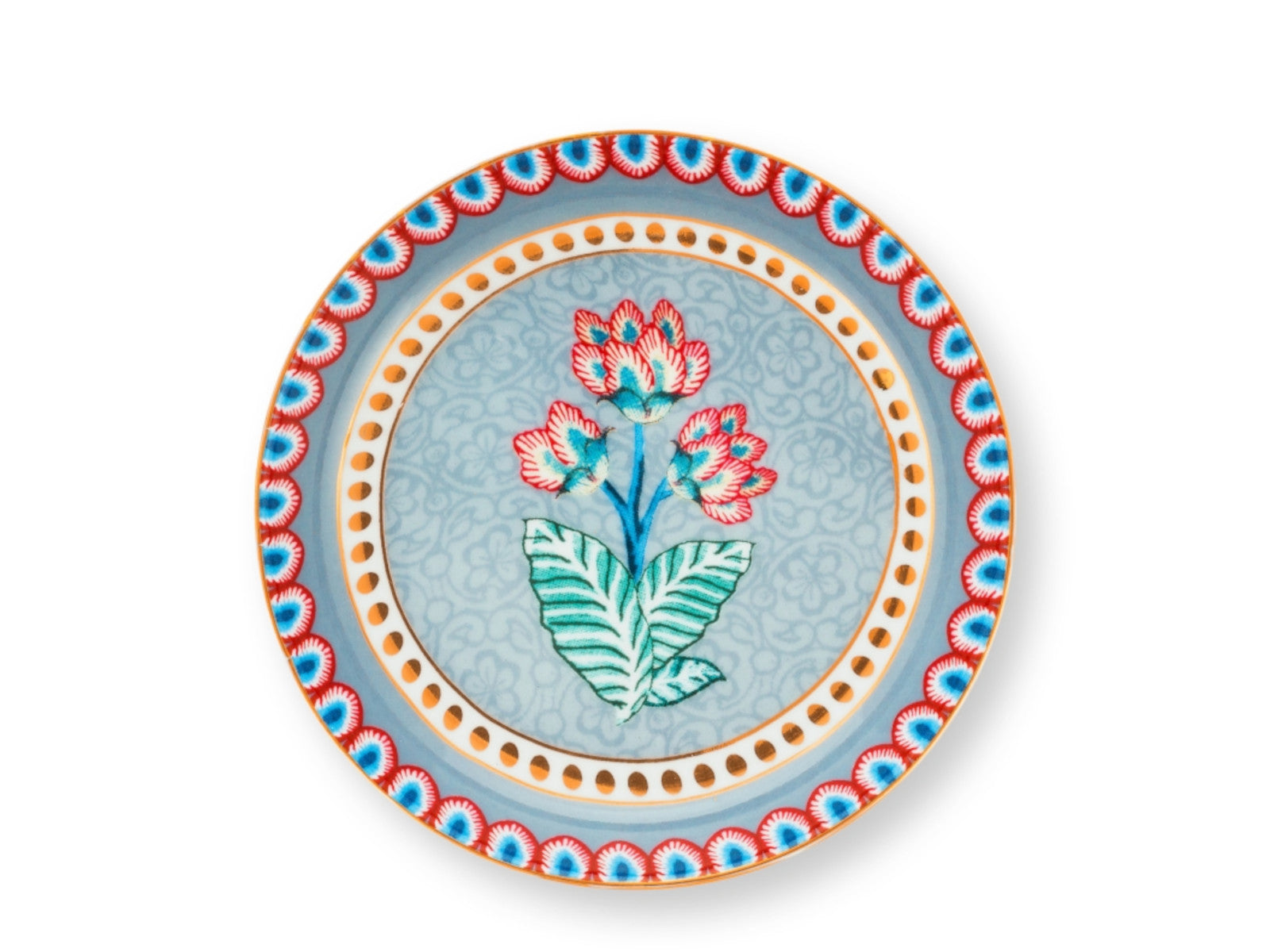 PIP STUDIO Flower Festival Teebeutelablage Light Blue 9 cm Freisteller 1