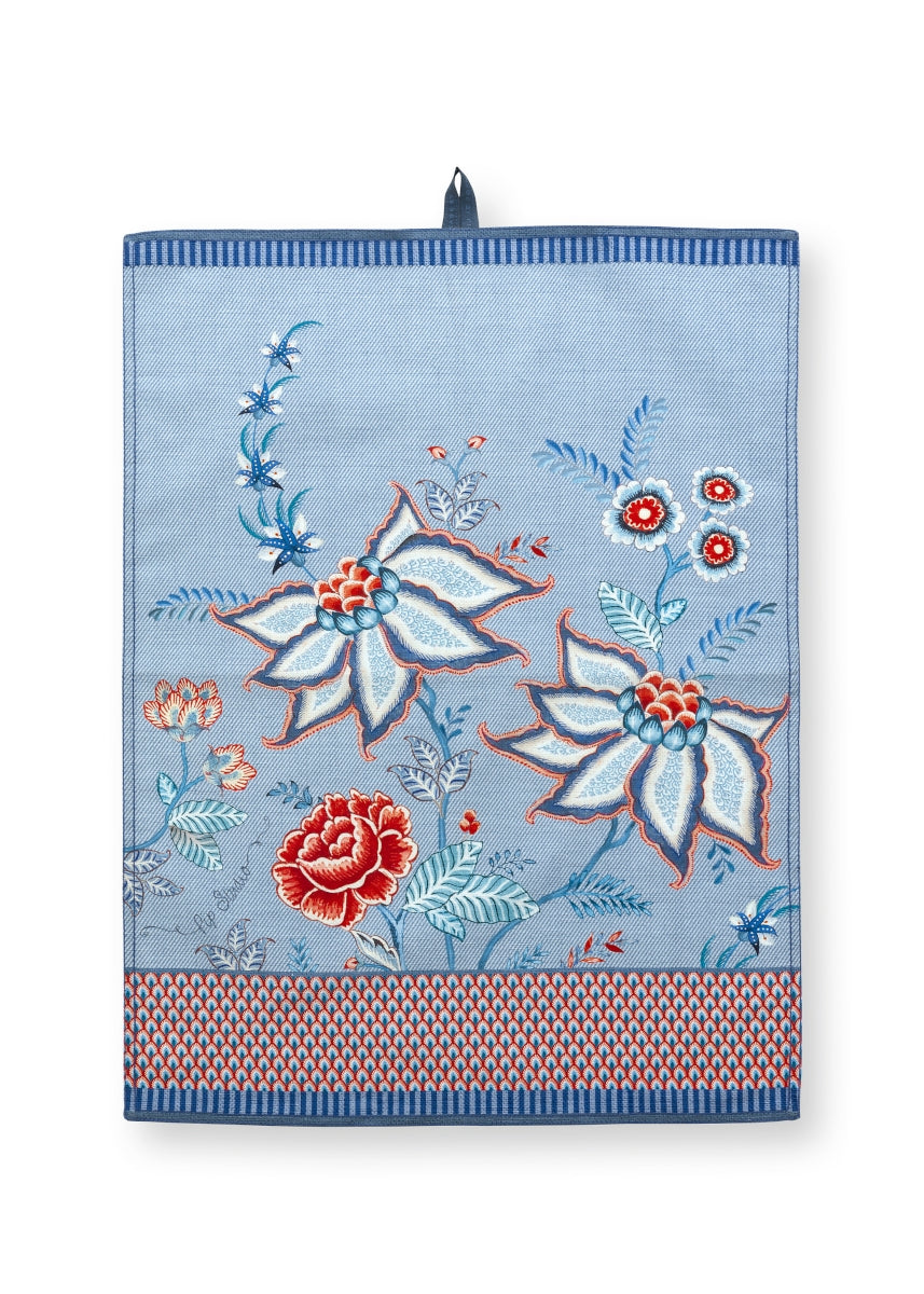 PIP STUDIO Flower Festival Geschirrtuch Blue 50 x 70 cm