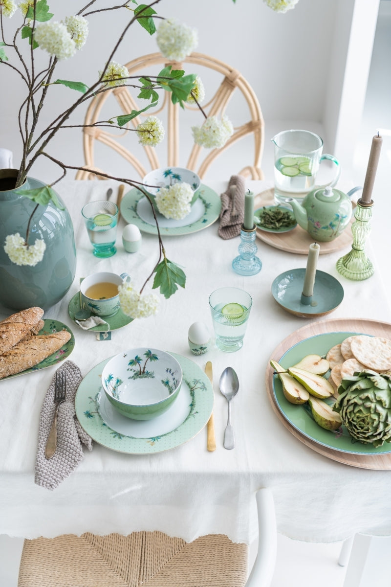 PIP STUDIO Jolie Flowers Green Teeset groß Set3 Lifestyle 2
