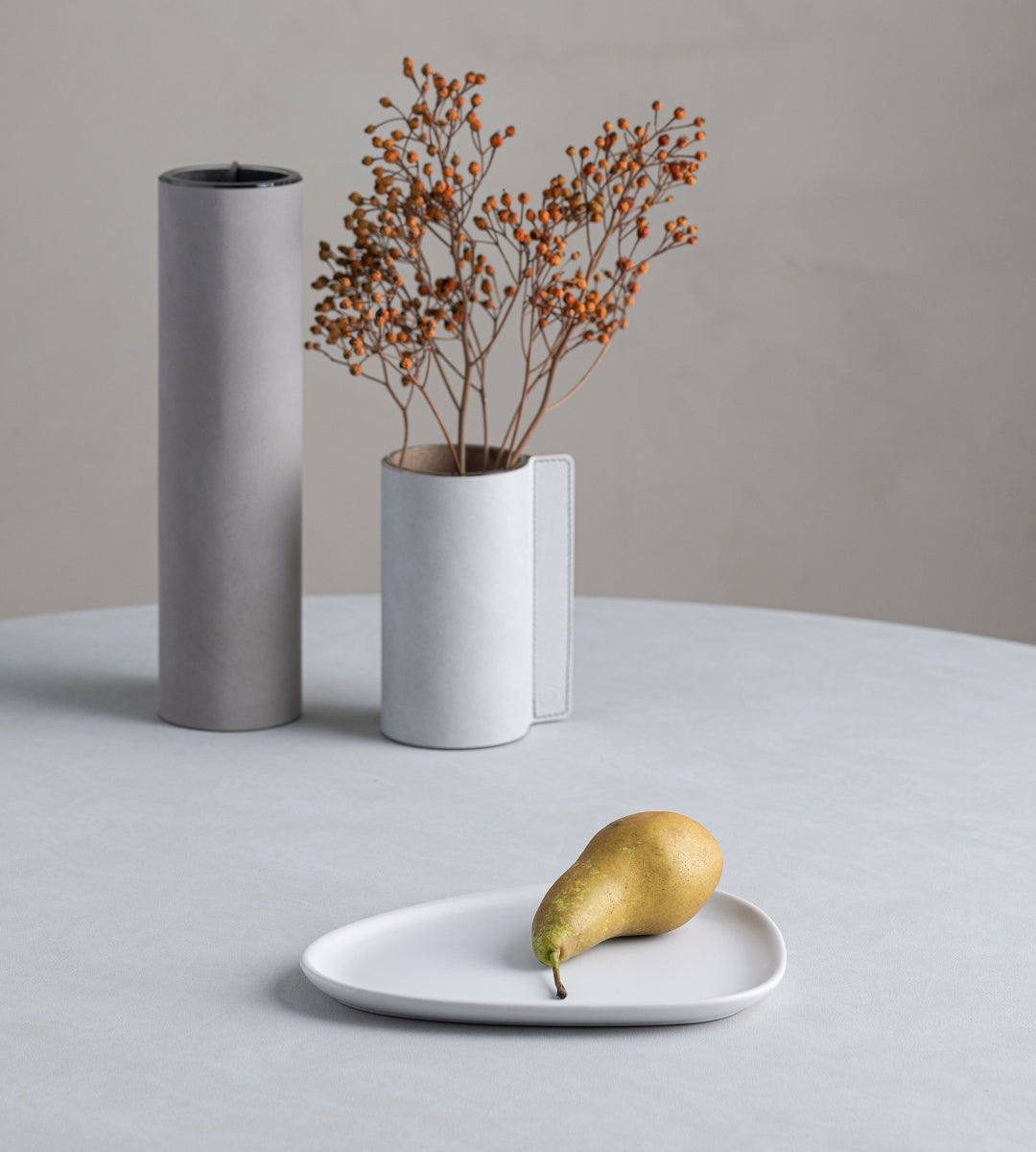 LIND DNA Curve Stoneware Frühstücksteller off white