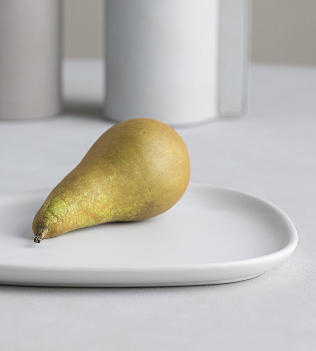 LIND DNA Curve Stoneware Frühstücksteller off white