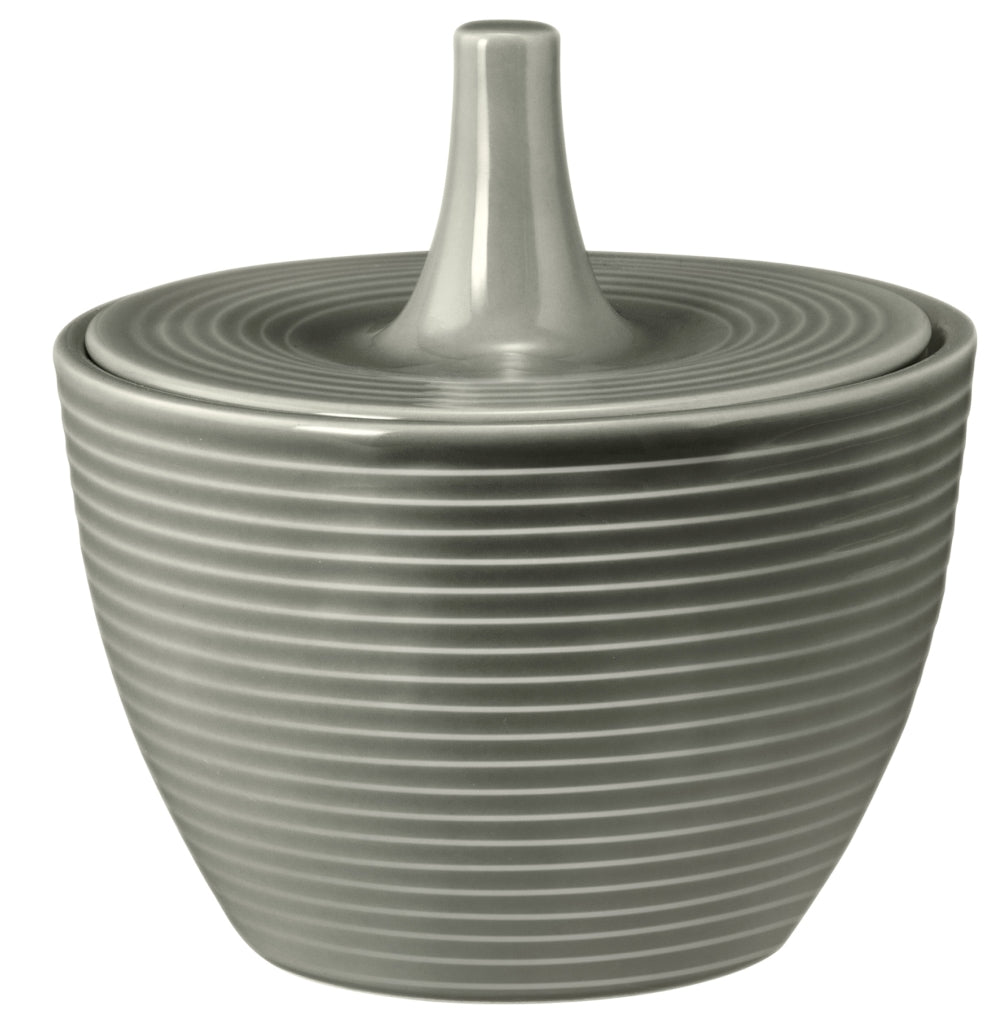 Seltmann Weiden Beat Perlgrau uni Zuckerdose 0,27 l mit Relief