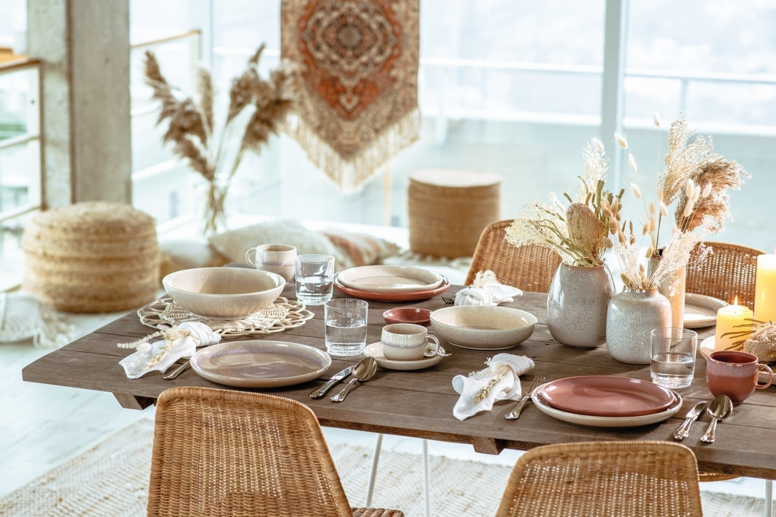 like Villeroy & Boch Perlemor Coral Speiseteller 27 cm Set6 Lifestyle2