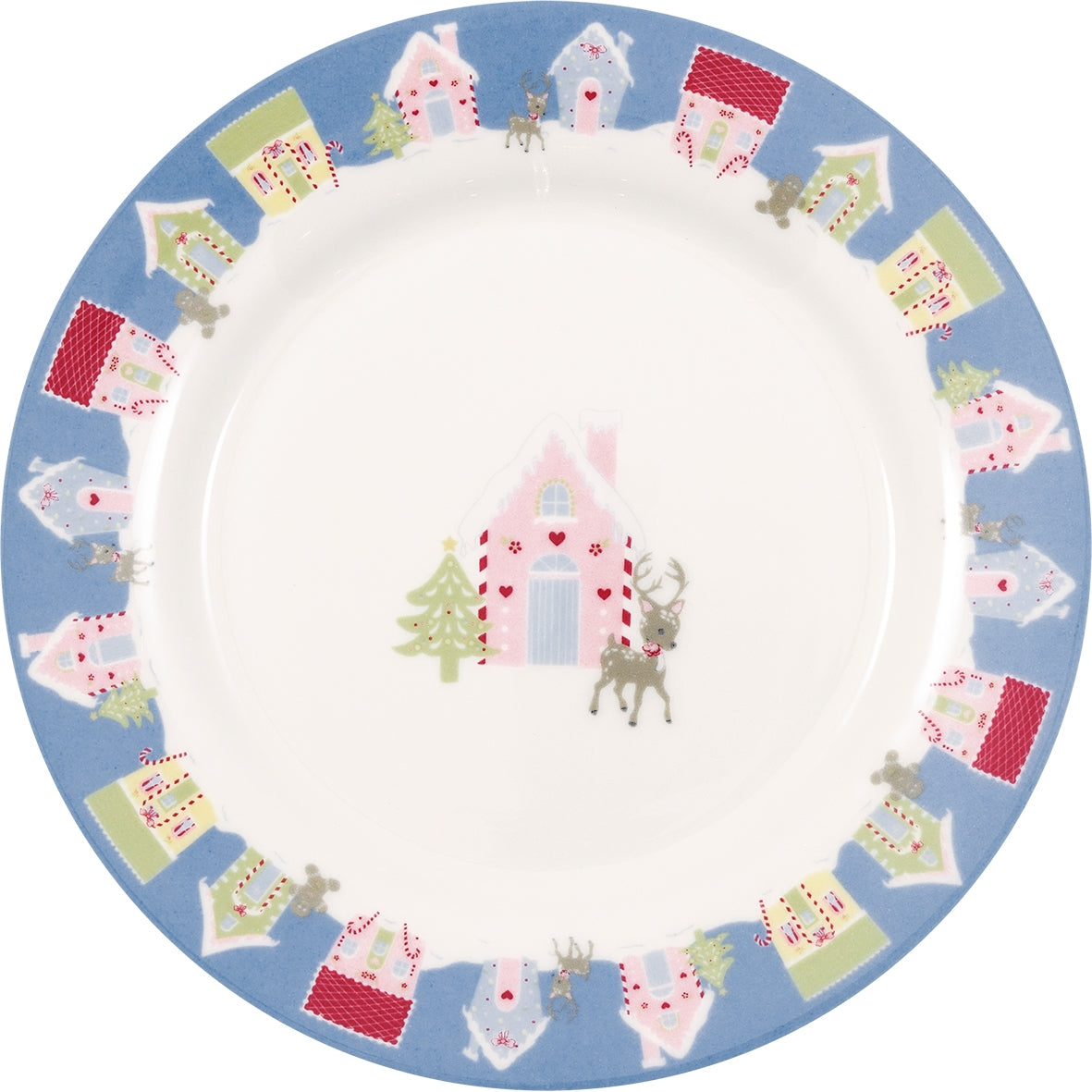 Greengate Laura homes Frühstücksteller dusty blue 20,5 cm