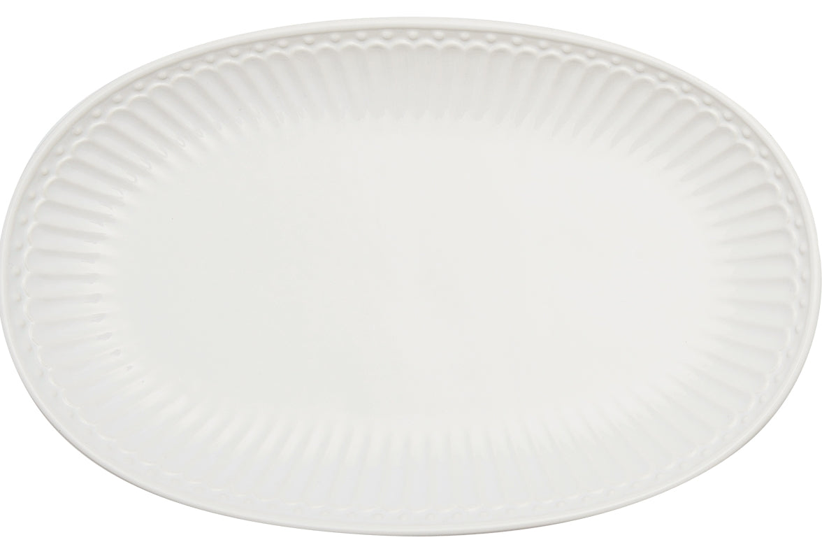 Greengate Alice Teller oval white 23 cm