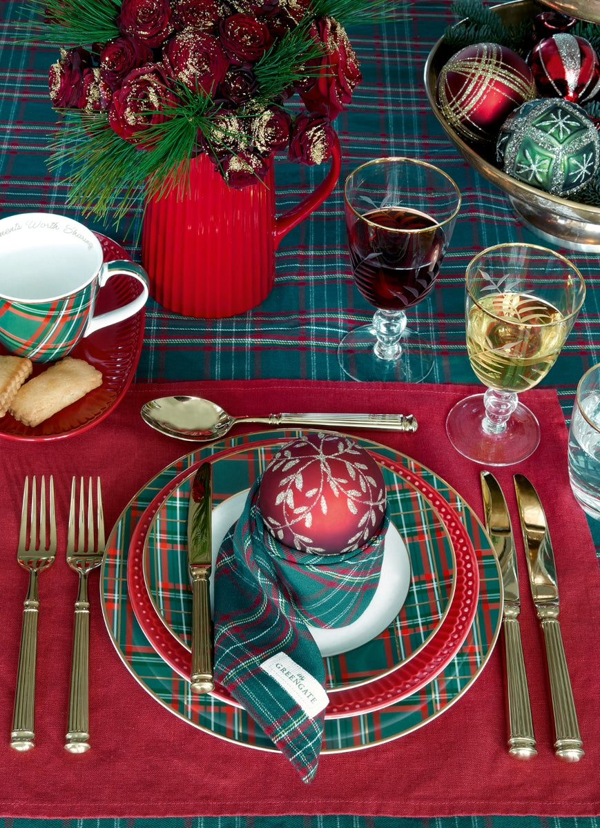 Greengate Alice Speiseteller claret red 26,5 cm Set6 Lifestyle3