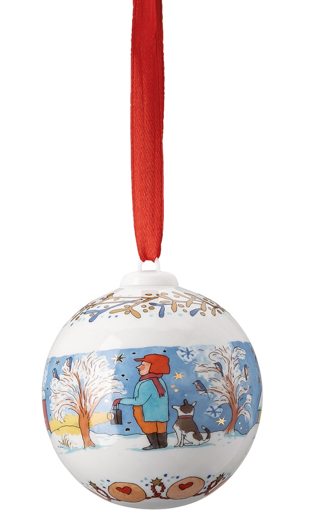 Hutschenreuther Sammelserie 2022 Porzellankugel Weihnachtsabend