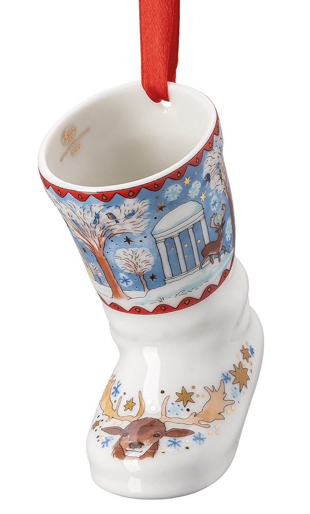 Hutschenreuther Sammelserie 2022 Porzellanstiefel Weihnachtsabend