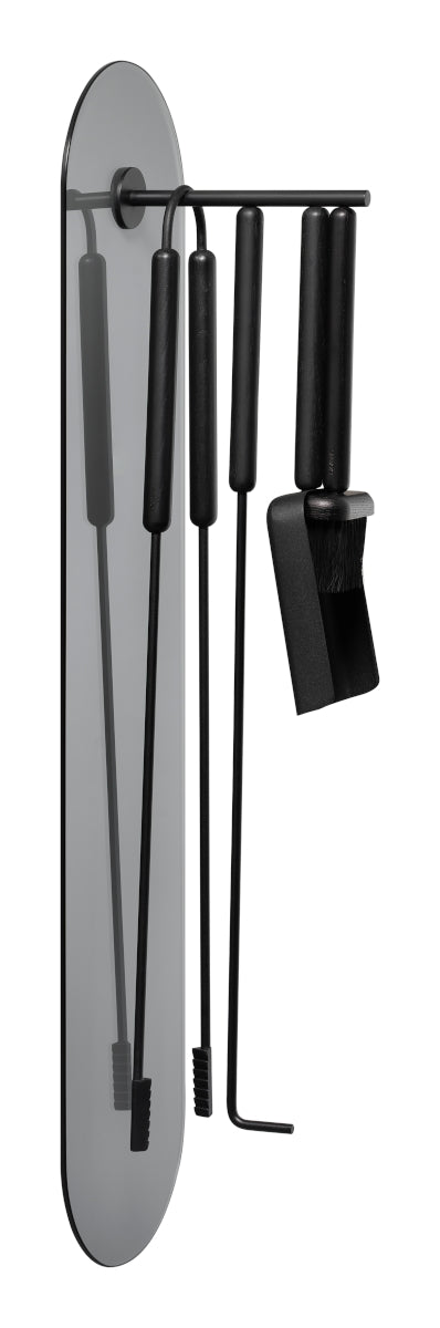 Blomus ASHI Kaminbesteck black wandmontiert 5tlg