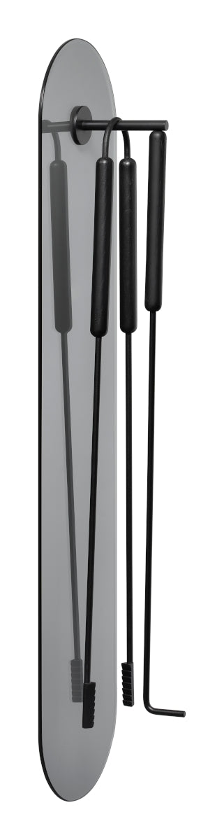 Blomus ASHI Kaminbesteck black wandmontiert 3tlg