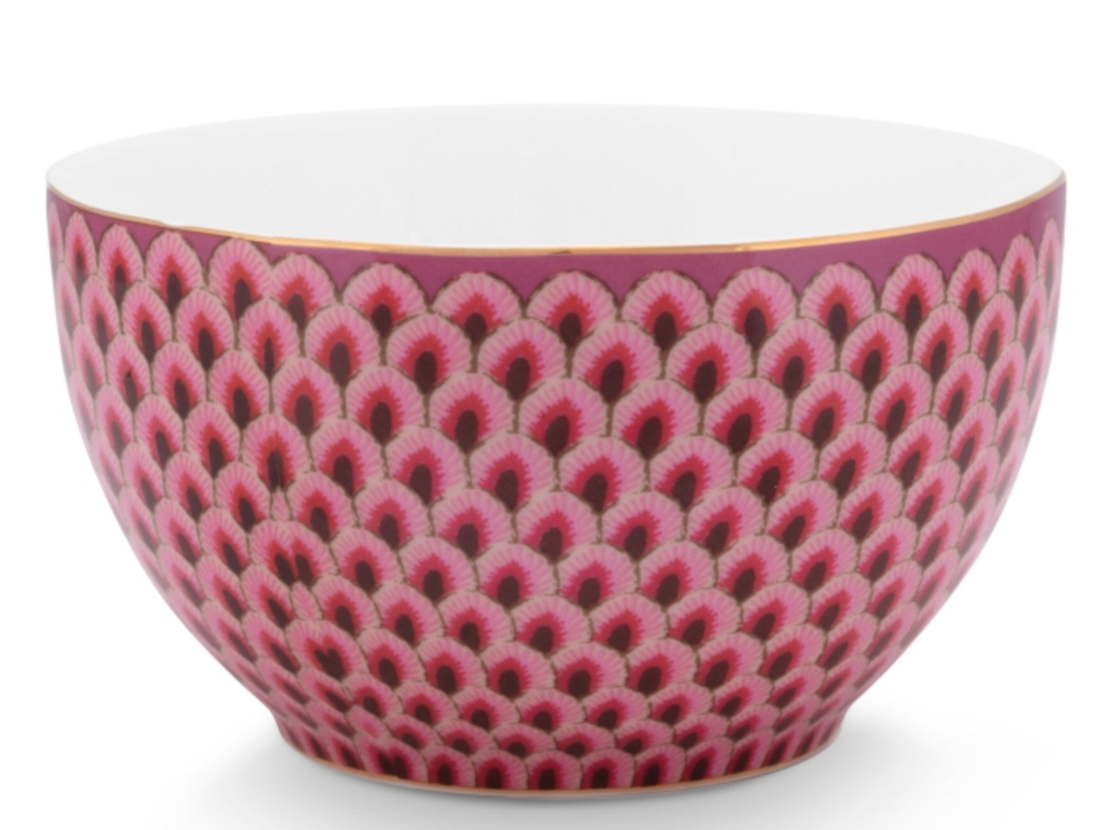 PIP STUDIO Flower Festival scallop Bowl dark pink 9,5 cm Freisteller 1
