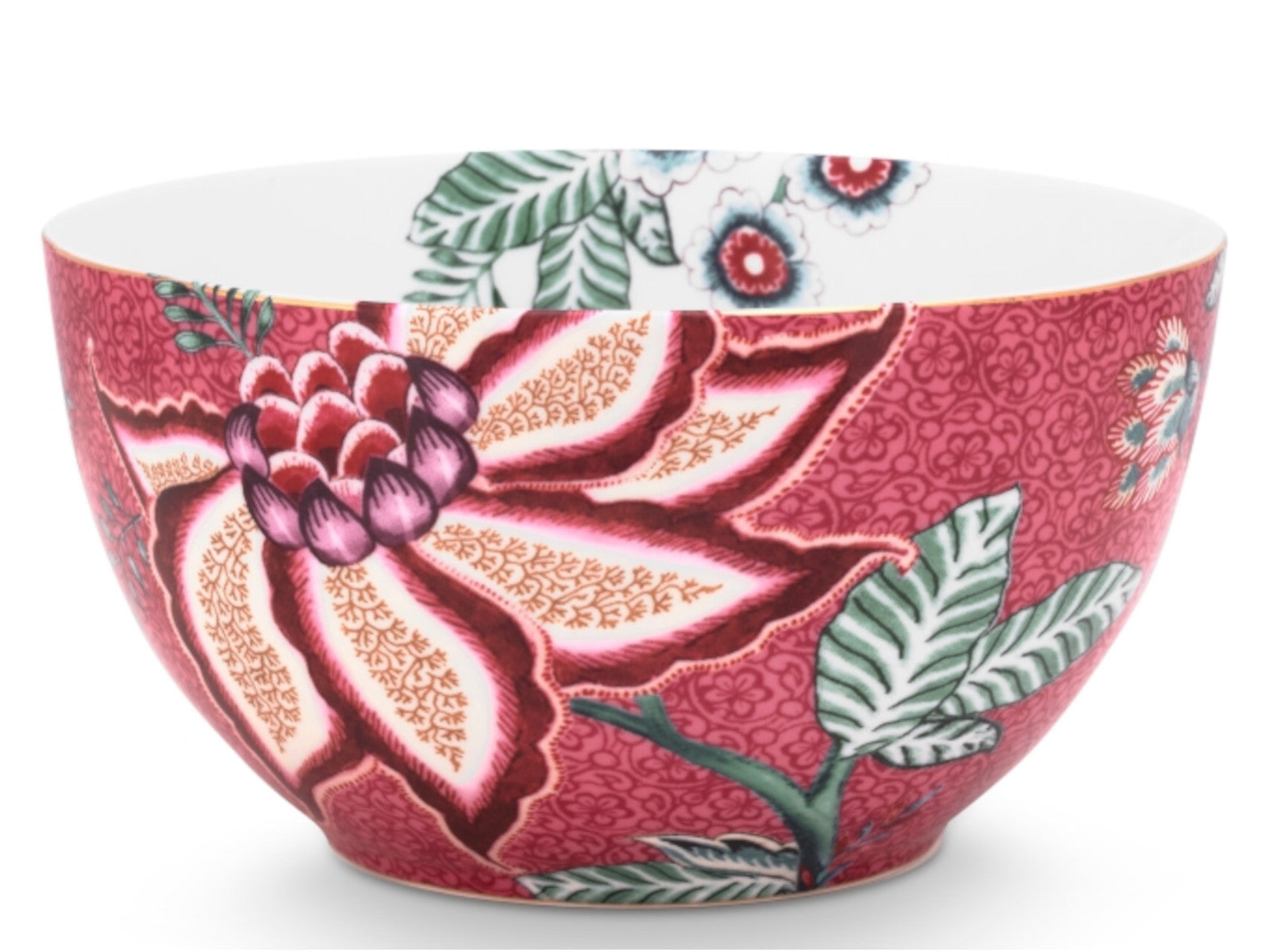 PIP STUDIO Flower Festival scallop Bowl dark pink 15 cm Freisteller 1