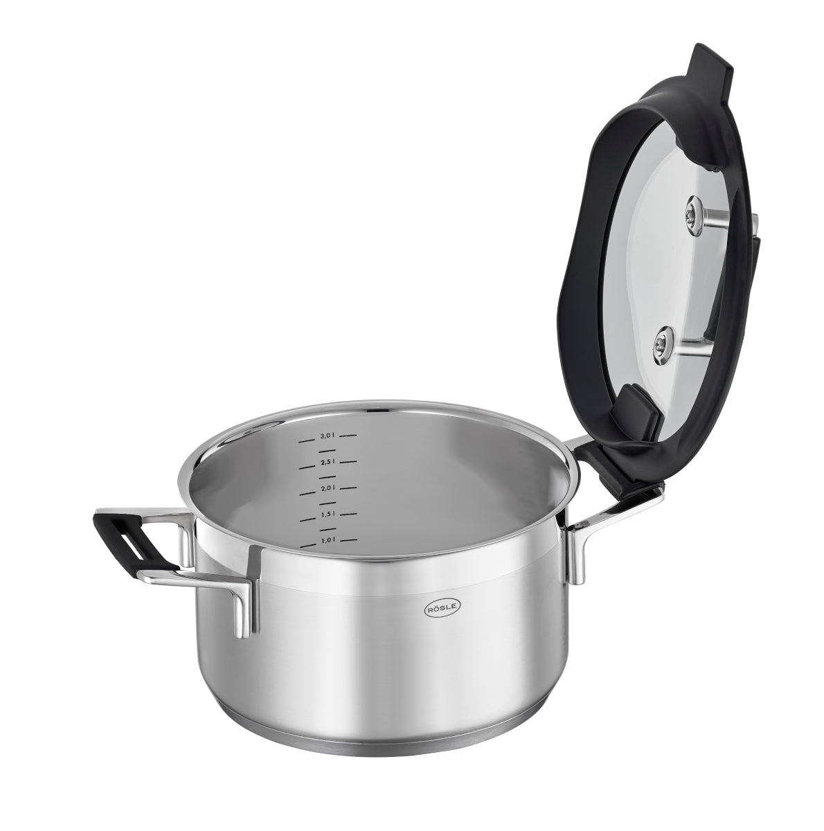 Rösle Silence® Pro Kochtopf niedrig mit Deckel 24 cm - Produktbild 2