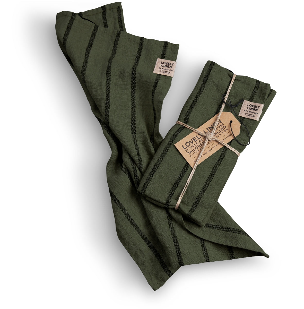 Lovely Linen Lovely Platzset Leinen stripe forest 35x50cm 1Stk.