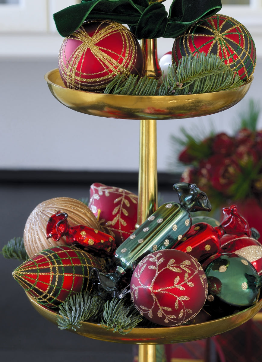 Greengate Harmony Weihnachtskugel sparkling blue 8cm Lifestyle 1