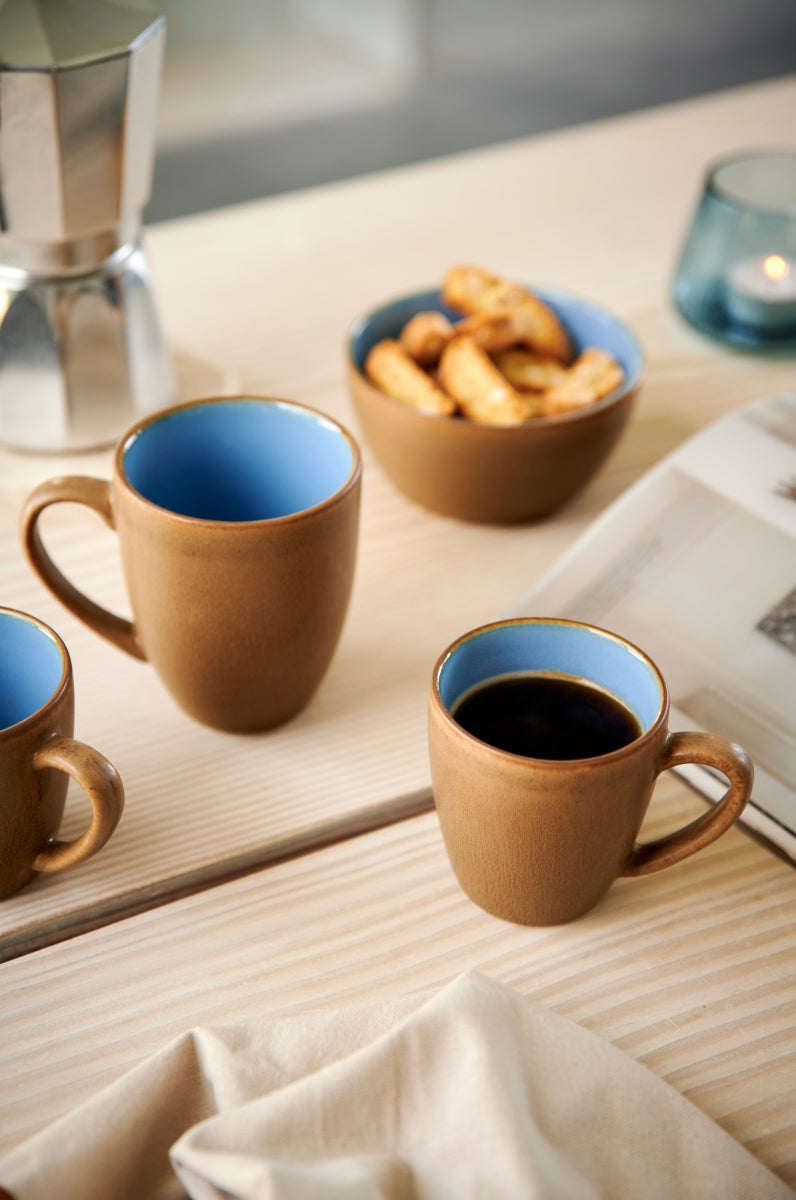 Bitz Becher mit Henkel klein Wood/Ocean 0,19 l – Tischideen & Ambiente
