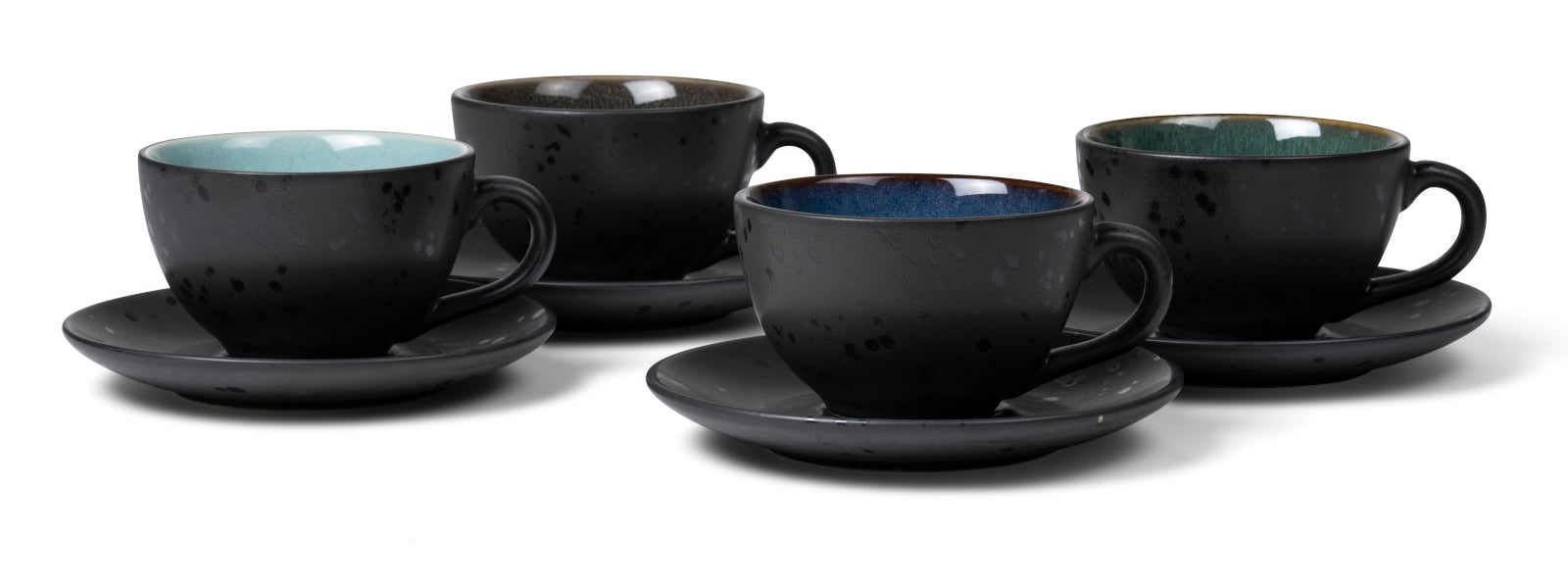 Bitz Tasse mit Untertasse black/dark blue 0,24 l Set4