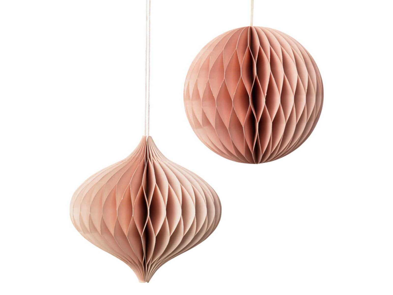 Broste Copenhagen CHRISTMAS MIX Papierhänger dusty pink Set2 Freisteller 