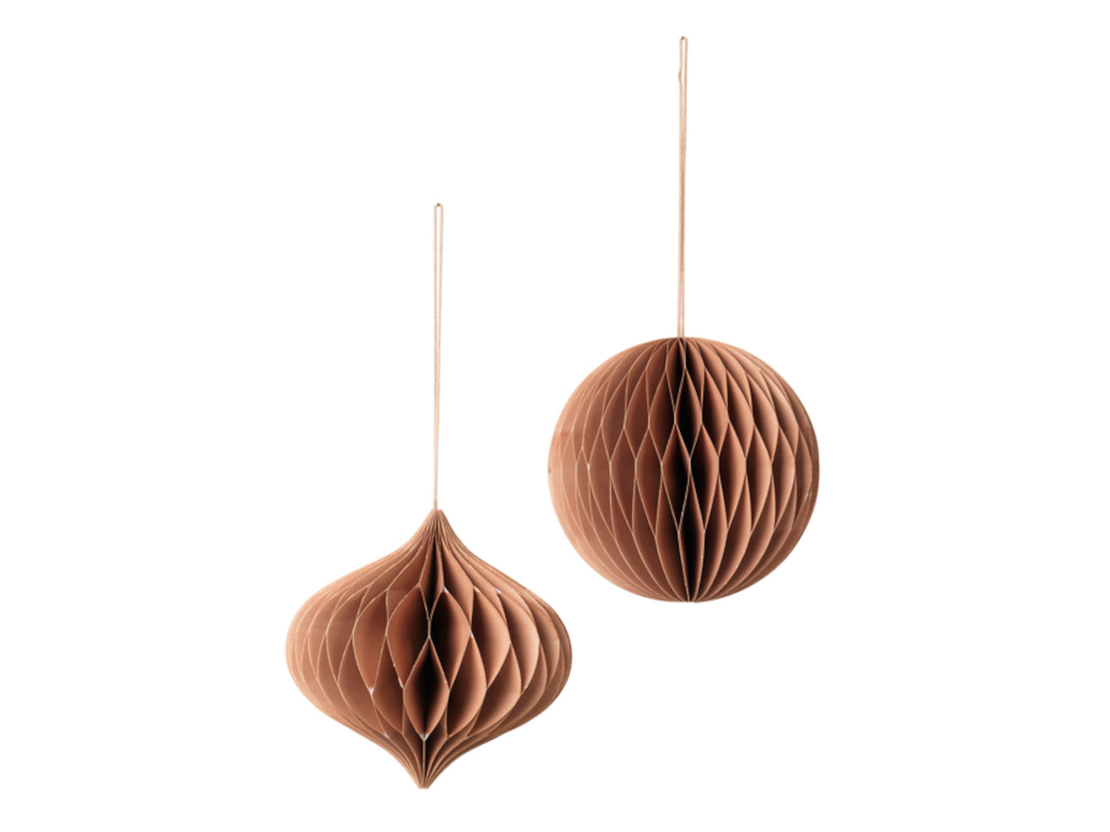 Broste Copenhagen CHRISTMAS MIX Papierhänger indian tan Set2 Freisteller 