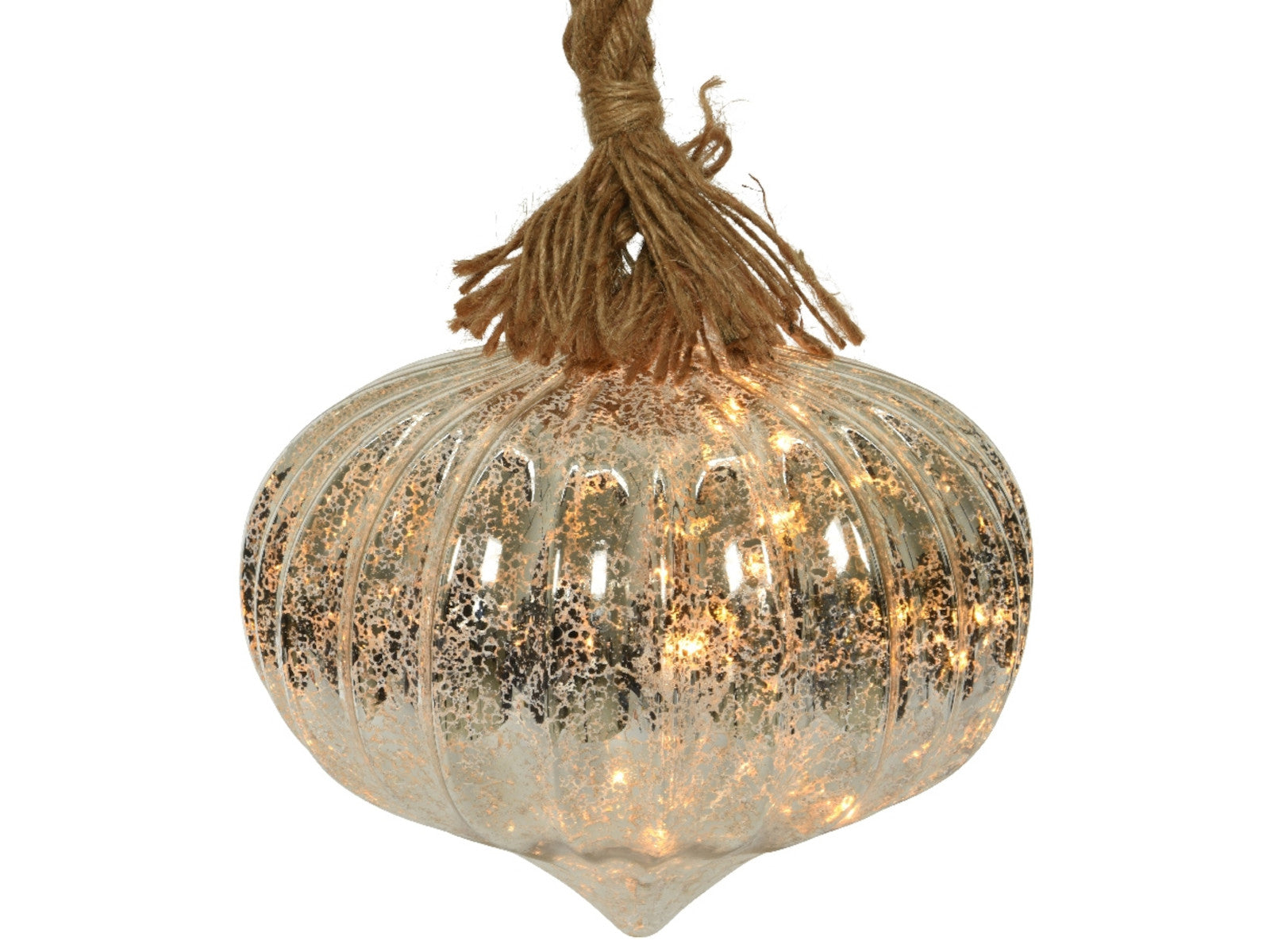 Lumineo Micro LED Zwiebel silber 21 cm Freisteller 1