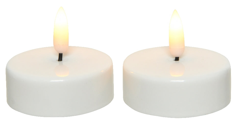 Lumineo LED-Teelicht weiss 5,5 cm Set2