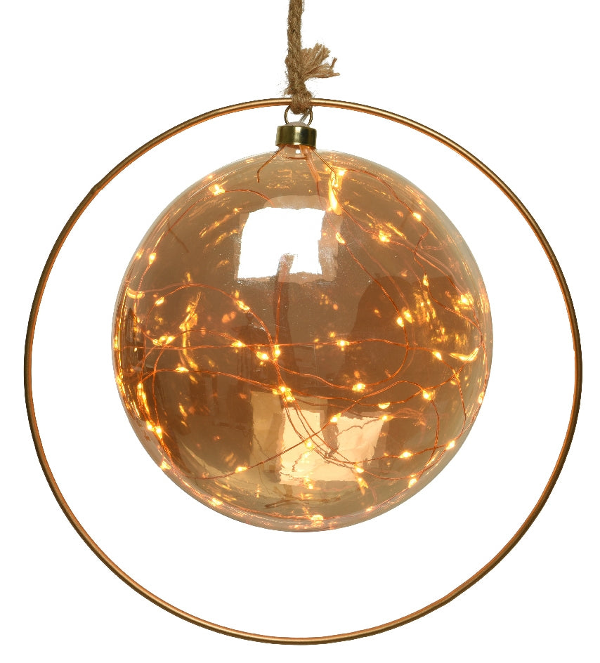 Lumineo Micro LED Kugel amber 26 cm