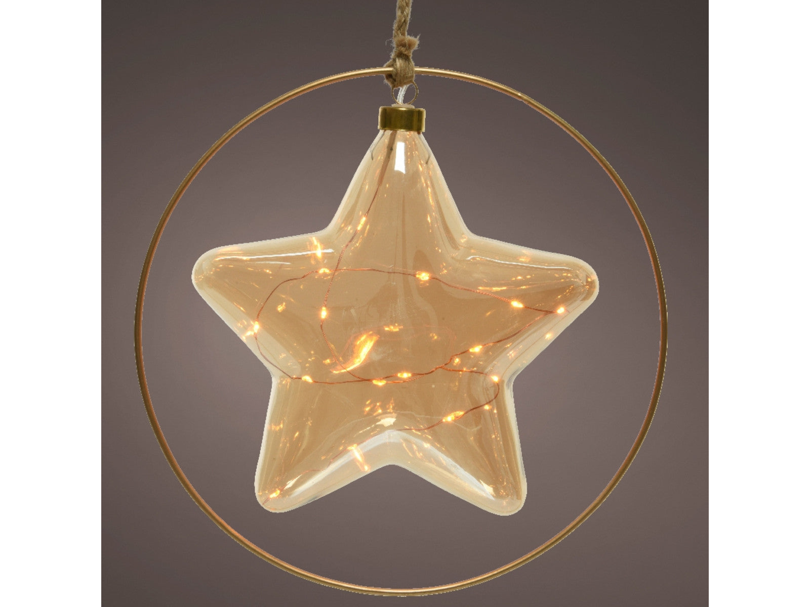 Lumineo Micro LED Stern amber 26 cm Freisteller 1