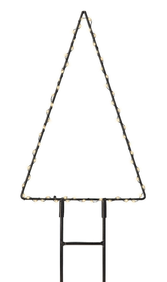 Lumineo Micro LED Gartenstecker Metall Baum schwarz 27cm