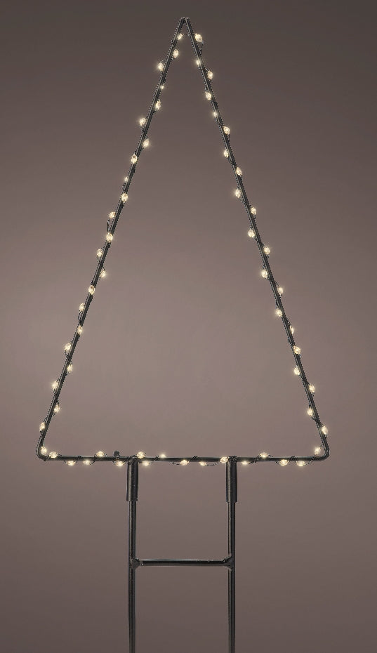 Lumineo Micro LED Gartenstecker Metall Baum schwarz 27cm