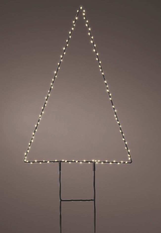 Lumineo Micro LED Gartenstecker Metall Baum schwarz 47cm