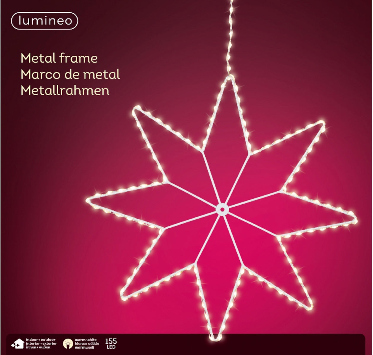 Lumineo Micro LED Stern weiss 38 cm Lifestyle 1