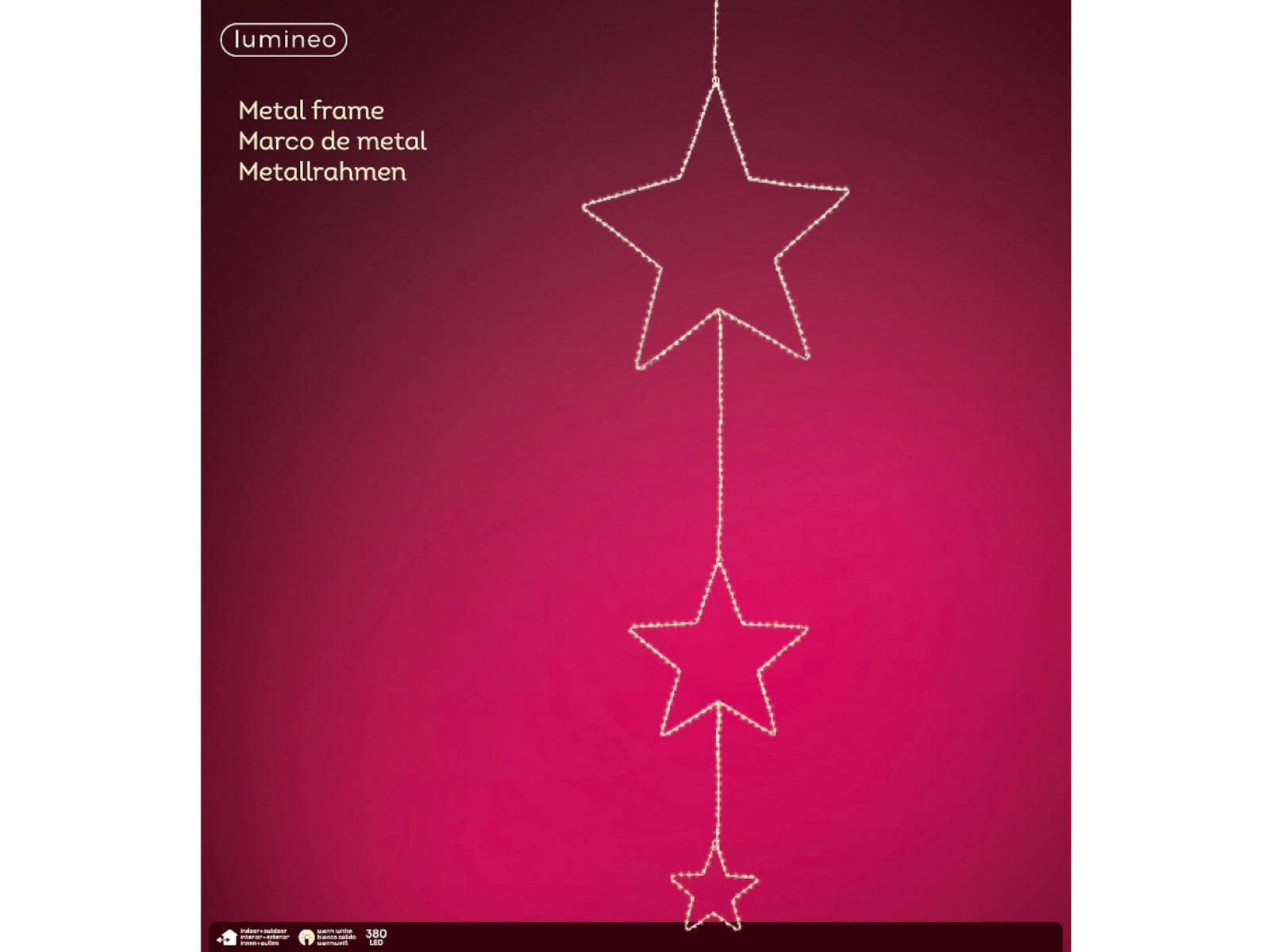 Lumineo Micro LED Stern weiss 60,5 cm Lifestyle