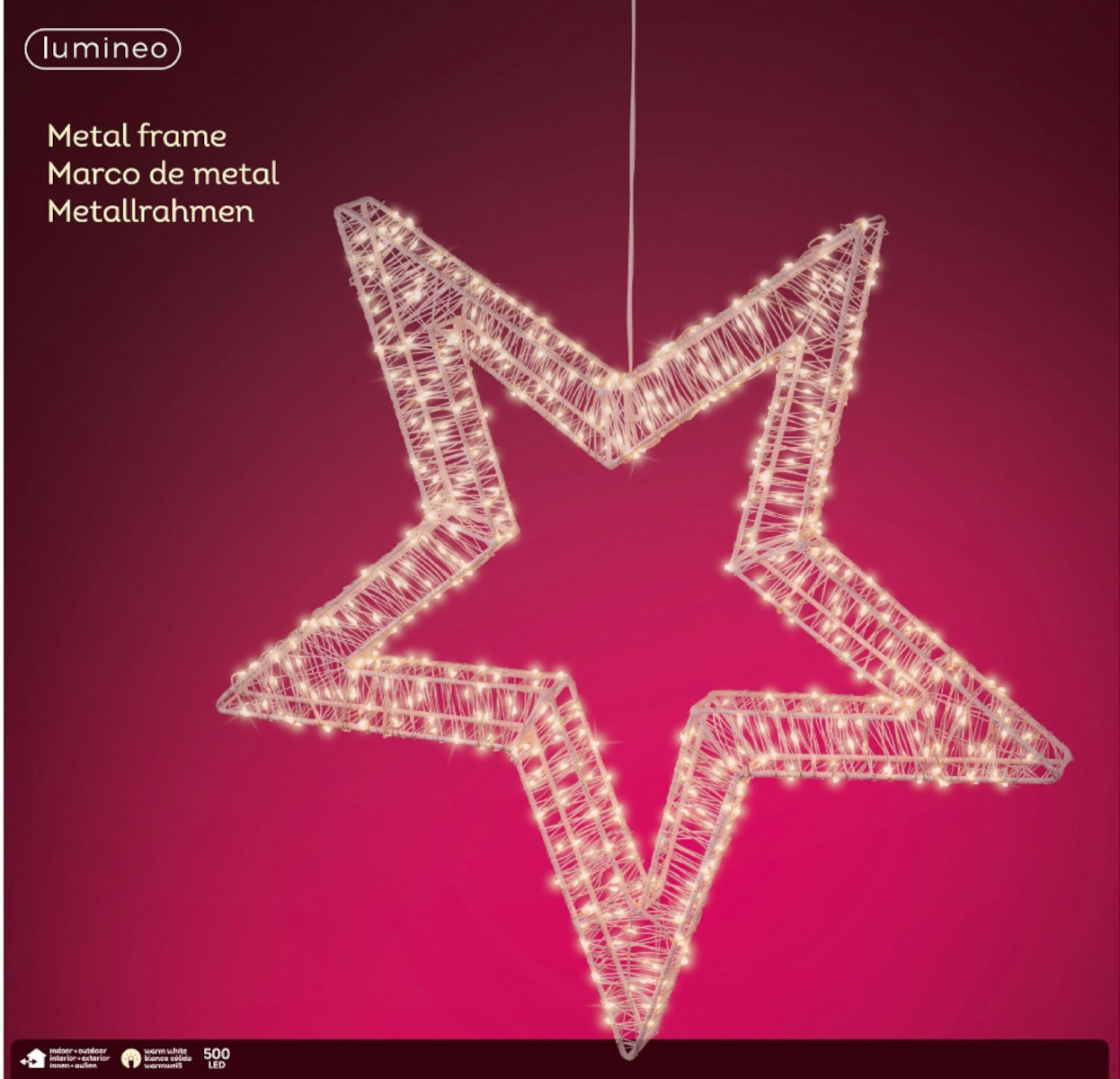 Lumineo Micro LED Stern weiss 58 cm Lifestyle 1