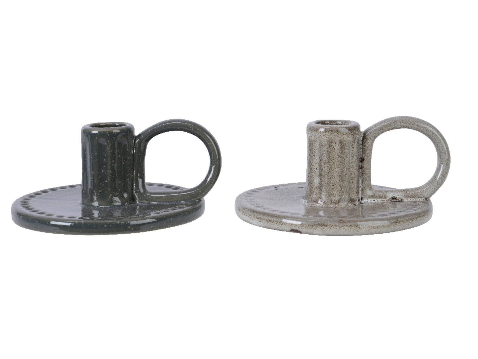 Decoris Kerzenleuchter sortiert grau 6 cm ( 1 Stück )