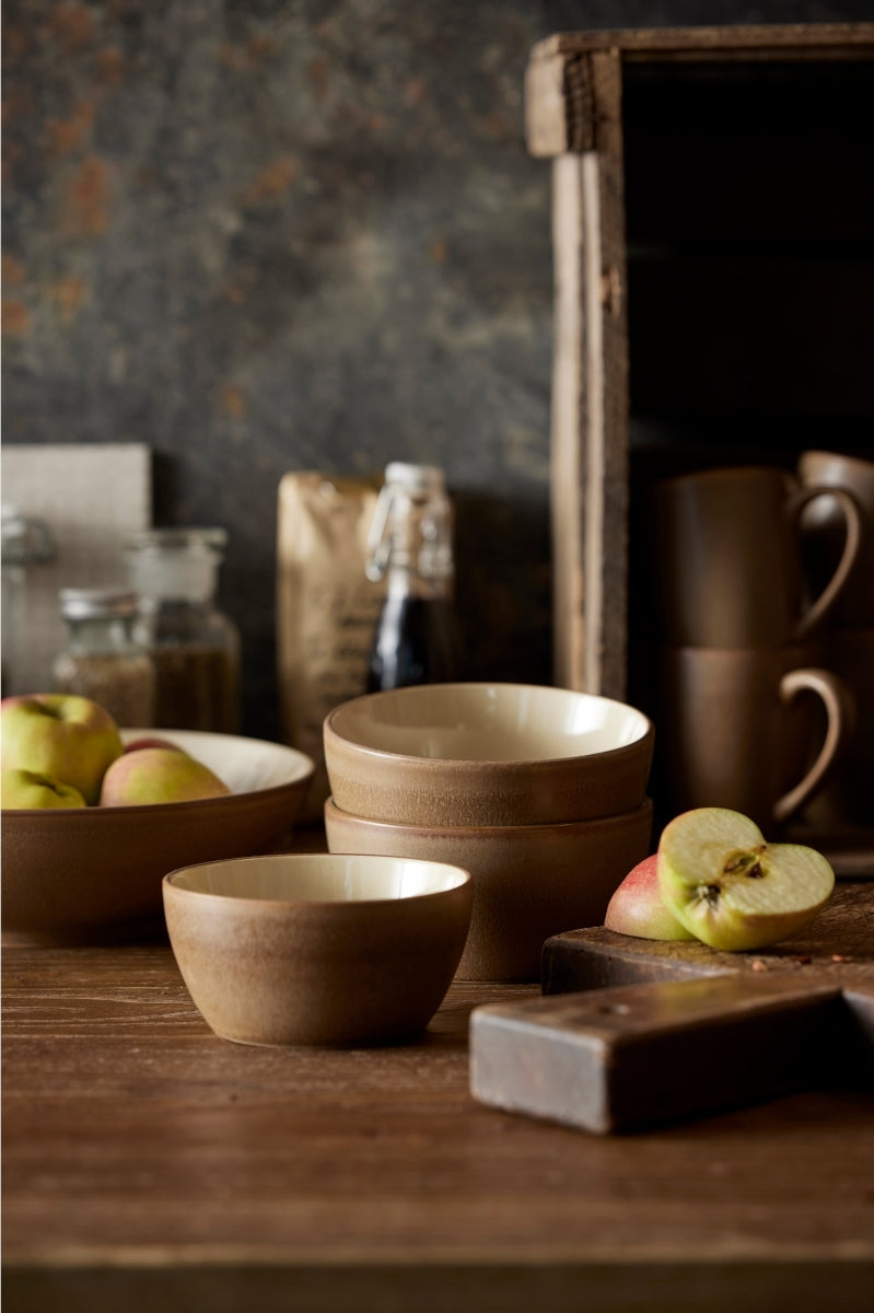 Bitz Schale Wood/Sand 12 cm Set4