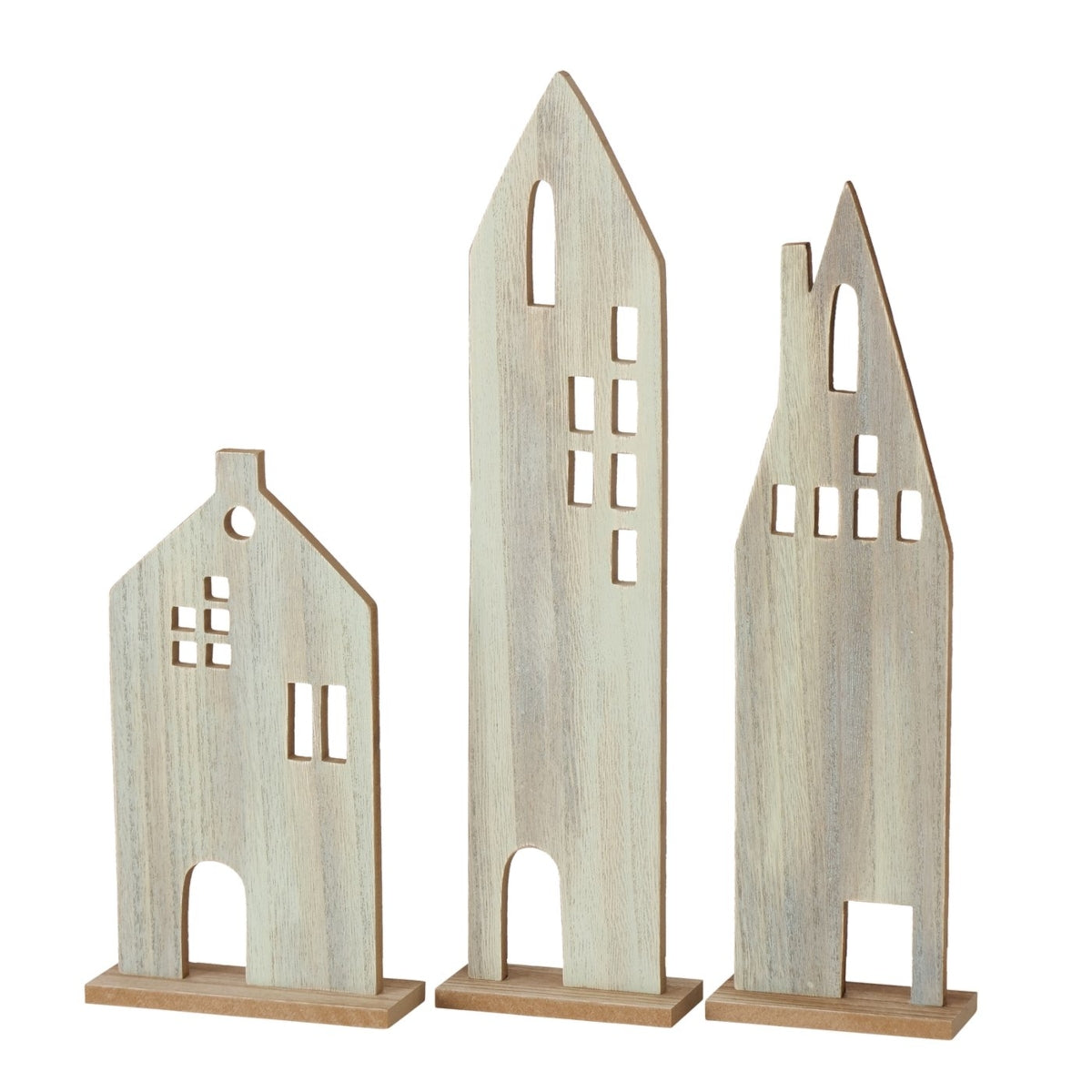 Boltze Halvar Dekoaufsteller Haus Holz 36 cm (1 Stück)