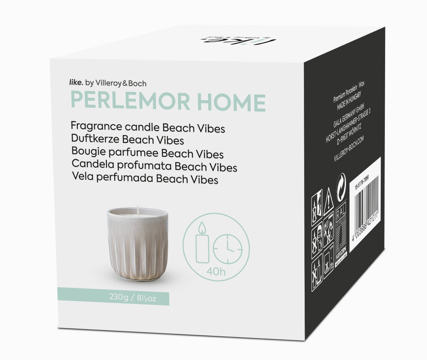 like. by Villeroy & Boch Perlemor Home Duftkerze Beach Vibes 9 cm